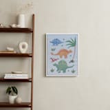 "Painted Dinos 2" - Art Print in Ocean by Teju Reval - In a Room