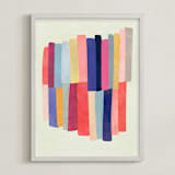 "Barred" - Art Print in White by melanie mikecz - Framed