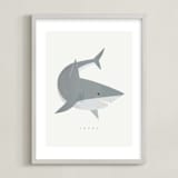 "Shark Fin" - Art Print in steel by Karidy Walker - Framed
