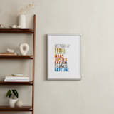 "Solar System Words" - Art Print in Rust Orange by Robert and Stella - In a Room