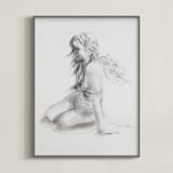 "Greek Goddess" - Art Print in Graphite by Ramnik Velji - Framed