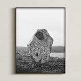 "Standing Stones I" - Art Print in Black and White by Kamala Nahas - Framed
