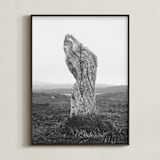 "Standing Stones II" - Art Print in Black and White by Kamala Nahas - Framed
