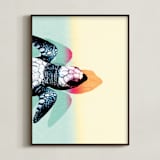 "New Life" - Art Print in Light Aqua by The Savage Label - Framed