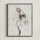 "Bloomed" - Art Print in Flax by Anne Ciotola - Framed