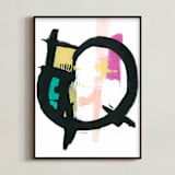 "Serendipity" - Art Print in soft peach by Ilana Greenberg - Framed