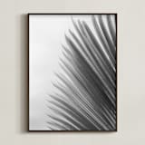 "Palm leaves 1" - Art Print in black and white by Eliane Lamb - Framed