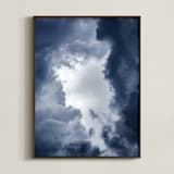 "Window On The World" - Art Print in Stormy Blue by Kelsey Mucci - Framed