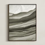 "Stratum" - Art Print in Charcoal by Shannon Kohn - Framed