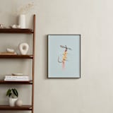 "Pistol Pete Yellow" - Art Print in Freshwater Blue by Andrew McClintock - In a Room