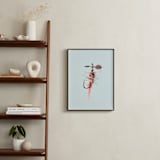 "Pistol Pete Red" - Art Print in Freshwater Blue by Andrew McClintock - In a Room