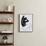 "Sitting nude" - Art Print in Black on white by Oana Prints - In a Room