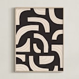 "rhythm" - Art Print in Licorice Black by Alisa Galitsyna - Framed
