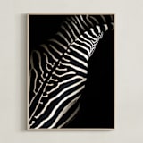 "Night Stripes" - Art Print in Dusty White by David Michuki - Framed