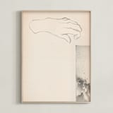 "Elossa I" - Art Print in Vintage Beige by jinseikou - Framed