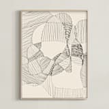 "Random Land I" - Art Print in Ivory Black by Catilustre - Framed