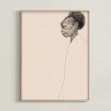 "Jane" - Art Print in Muslin Ivory by jinseikou - Framed