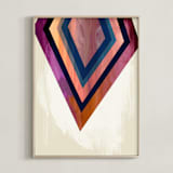 "Geo Point" - Art Print in Jewel by Field and Sky - Framed
