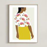 "Camila" - Art Print in Mustard by Jenna Skead - Framed