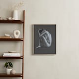 "Round" - Art Print in Charcoal Gray by Anne Morrison - In a Room