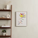 "Botanical Burst II" - Art Print in Cream by Creo Study - In a Room