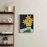 "Striped Vase" - Art Print in Olive Green by Morgan Kendall - In a Room