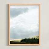 "Highland View 2" - Art Print in Cloud Gray by Jacquelyn Sloane Siklos - Framed