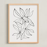 "tranquil leaves" - Art Print in Linen by Cass Loh - Framed