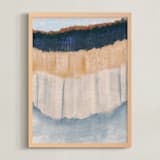 "Light Rustic Formation I" - Art Print in Slate Blue by Angel Walker - Framed