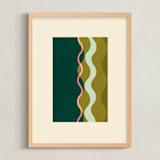 "Transparent Waves" - Art Print in Forest by Baumbirdy - Framed