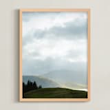 "Highland View 1" - Art Print in Cloud Gray by Jacquelyn Sloane Siklos - Framed