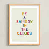 "Rainbow in a Cloud" - Art Print in Rainbow by Hanna M - Framed