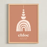"Boho Geo Mobile" - Personalized Art Print in Toffee by Iveta Angelova - Framed