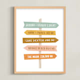 "Near or Far" - Personalized Art Print in Sunset by Laura Hankins - Framed