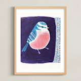 "Still 2" - Art Print in amethyst, blue and pink by Victoria Johnson - Framed