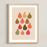 "Pears" - Art Print in Sherbet Multi by Alisa Galitsyna - Framed