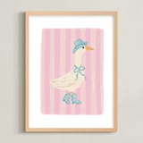 "Western Waddle" - Art Print in Rose by Creo Study - Framed
