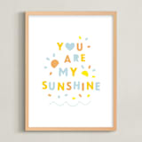 "Sunshine Letters" - Art Print in Pastel by Ariel Rutland - Framed