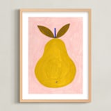 "Barlett Pear" - Art Print in Mustard by Ana Toro - Framed