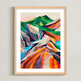 "Two Explorers II" - Art Print in Burnt Orange by Mojca Dolinar - Framed