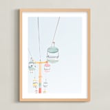 "Building Memories No.2" - Art Print in Azure Mist by Tania Medeiros - Framed