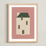 "Maisonette" - Art Print in Dusty Rose by Ani Somi - Framed