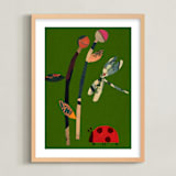 "On the Ground 1" - Art Print in Leaf by Sumak Studio - Framed
