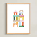 "mod building blocks" - Art Print in Candy by Ellen Schlegelmilch - Framed