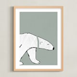 "Polar 1" - Art Print in Sage by Anne Ciotola - Framed