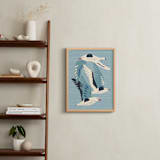 "Seagulls" - Art Print in Neutral Blue Green by Roochita Chachra - In a Room