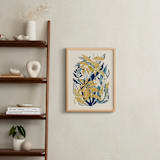 "My Hiding Place" - Art Print in Yellow Ochre by Catilustre - In a Room
