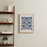 "Les Plantes II" - Art Print in Sky Blue by Katharine Watson - In a Room