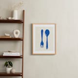"kitchen cutlery" - Art Print in Cobalt by Zoe Pappenheimer - In a Room