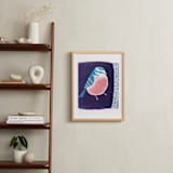 "Still 2" - Art Print in amethyst, blue and pink by Victoria Johnson - In a Room